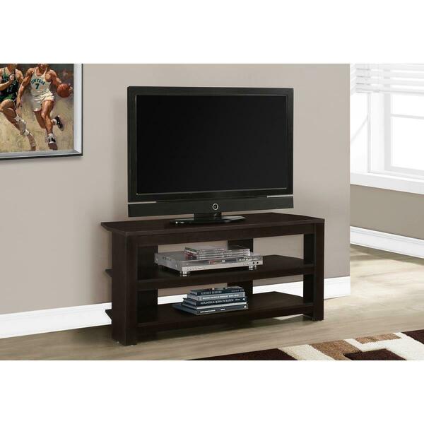 Homeroots 19.75 in. Cappuccino Particle Board & Laminate TV Stand 332880